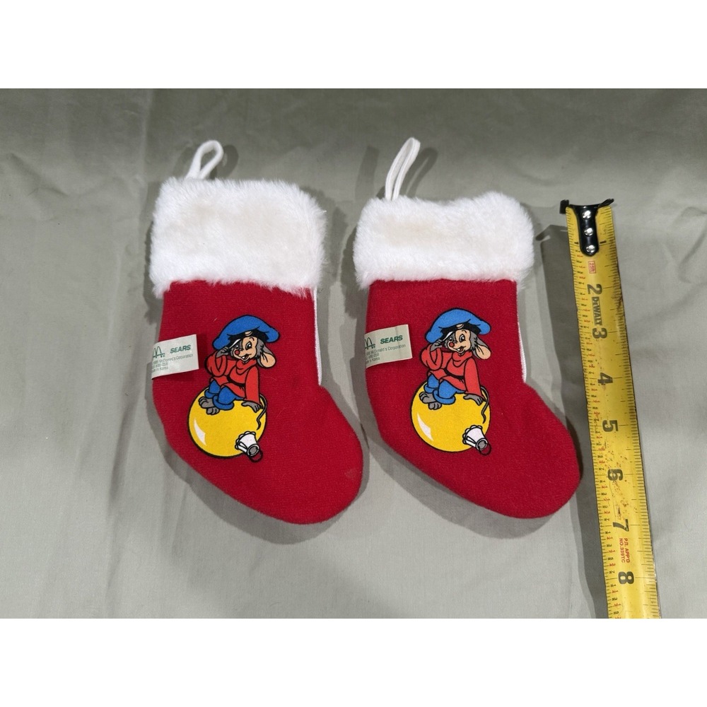 Vintage Fievel Goes West Christmas Stockings Minature Sears McDonalds